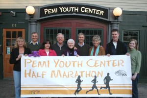 Banner for a road race