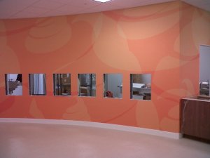 Wallpaper in a Frozen Yogurt Store