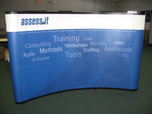 assess it booth popup booth panels
