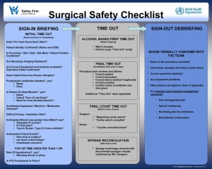 Surgical check list
