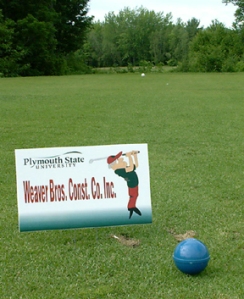 golf tee sponsor signs