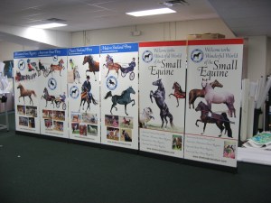 trade show back wall of banner stands