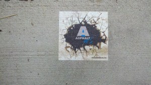 printing on the sidewalk
