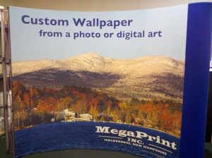 custom wallpaper trade show booth