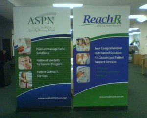 Four foot wide banner stands