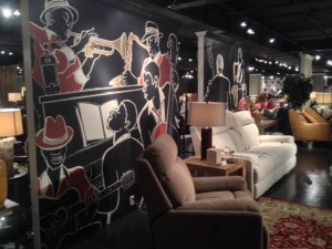 custom wall mural for a bar