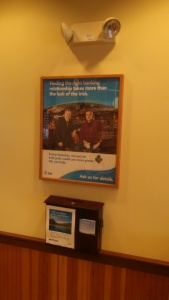 lobby posters in a bank