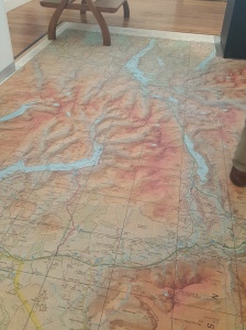 Topo Map as floor graphic