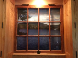 photo blowup behind a window