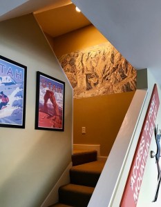 print of ski area trail map