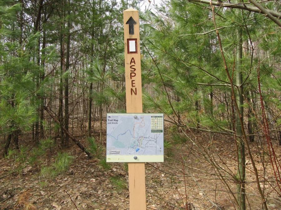 hiking trail map sign
