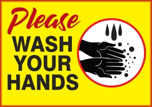 hand washing sign